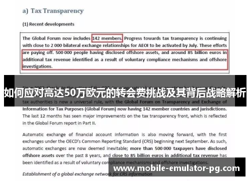 如何应对高达50万欧元的转会费挑战及其背后战略解析 如何应对高达50万欧元的转会费挑战及其背后战略解析